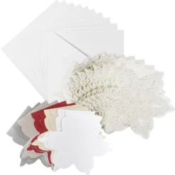 Kristallfolien-Grußkarten, Eiskristall, 13,5 x 16cm, Einleger 5 versch. Farben, Umschläge, 10 Stück