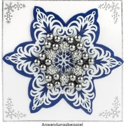 Kristallfolien-Grußkarten, Eiskristall, 13,5 x 16cm, Einleger 5 versch. Farben, Umschläge, 10 Stück