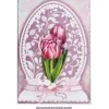 Kristallfolien-Grußkarten, Osterei, 16cm x 11cm, Einleger in versch. Farben,inkl. Umschläge,10 Stück