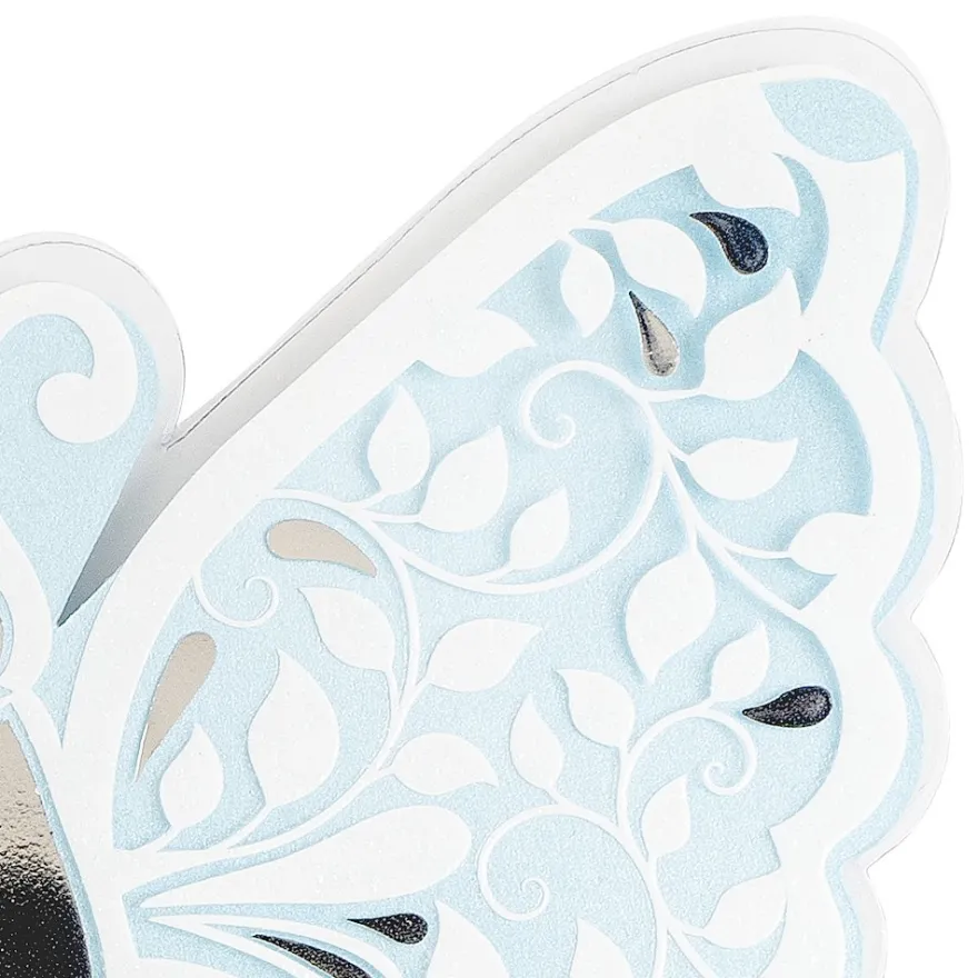 Kristallfolien-Grußkarten, Schmetterling, 13cm x 16cm, Einleger versch. Farben, Umschläge, 10 Stück
