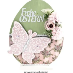 Kristallfolien-Grußkarten, Schmetterling, 13cm x 16cm, Einleger versch. Farben, Umschläge, 10 Stück