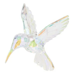 Kristall-Kolibri, facettiert & irisierend, 8,2cm x 7,8cm x 10,4cm, inkl. Organzaband