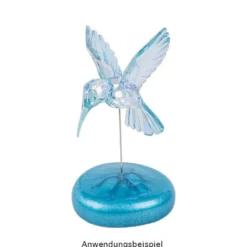 Kristall-Kolibris, facettiert & irisierend, 8,2cm x 7,8cm x 10,4cm, inkl. Organzaband, 4 Stück
