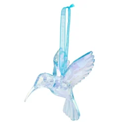 Kristall-Kolibris, facettiert & irisierend, 8,2cm x 7,8cm x 10,4cm, inkl. Organzaband, 4 Stück