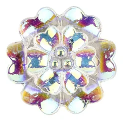 Kristallkunst, Blüte 1, 10cm x 30cm, selbstklebend, klar-irisierend
