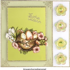 Kristallkunst, Blüte 2, 10cm x 30cm, selbstklebend, klar irisierend