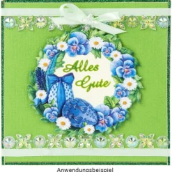 Kristallkunst, Blüten-Bordüre 3, 10cm x 30cm, selbstklebend, klar irisierend