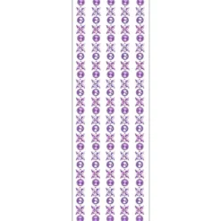 Kristallkunst, Blüten-Bordüre 3, 10cm x 30cm, selbstklebend, violett irisierend