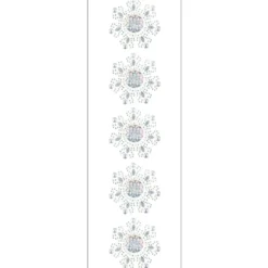 Kristallkunst, Blüten-Ornament 1, 10cm x 30cm, klar irisierend