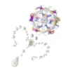 Kristallkunst, Blumen-Ornament 2, 10cm x 30cm, selbstklebend, klar irisierend