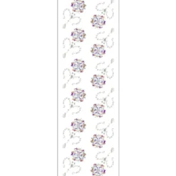 Kristallkunst, Blumen-Ornament 2, 10cm x 30cm, selbstklebend, klar irisierend