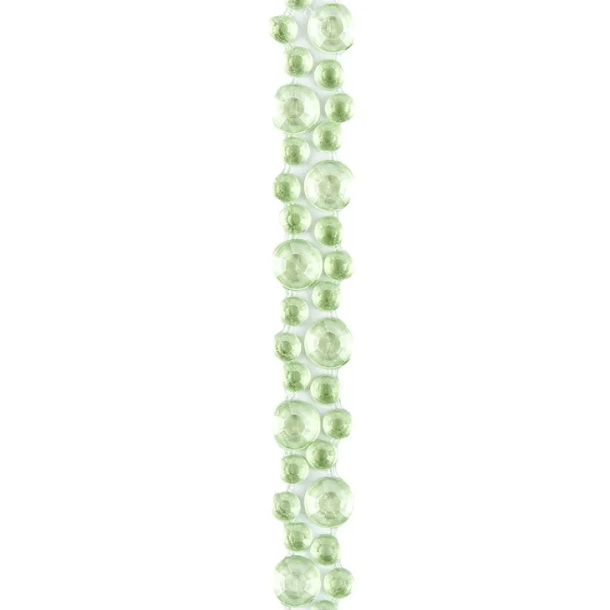 Kristallkunst, Bordüre 1, selbstklebend, 10cm x 30cm, hellgrün irisierend