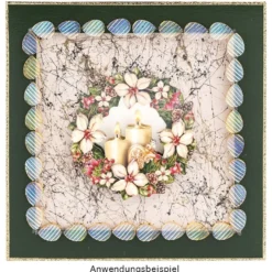 Kristallkunst, Bordüre Tropfen, 10cm x 30cm, selbstklebend, verschiedene Farben, 5 Bogen