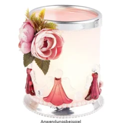 Kristallkunst, Engel, selbstklebend, Kopf: klar, Flügel: klar-irisierend, Kleid: himbeere
