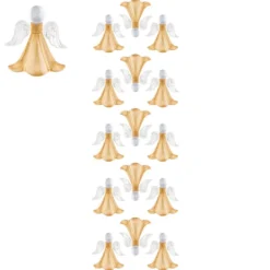 Kristallkunst, Engel, selbstklebend, Kopf: klar, Flügel: klar-irisierend, Kleid: bernstein hell