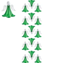 Kristallkunst, Engel, selbstklebend, Kopf: klar, Flügel: klar-irisierend, Kleid: grün