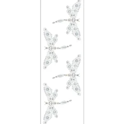 Kristallkunst, Libellen-Ornament, 10cm x 30cm, selbstklebend, klar irisierend