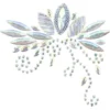 Kristallkunst, Lotus-Ornament, 10cm x 30cm, selbstklebend, klar irisierend