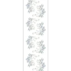 Kristallkunst, Lotus-Ornament, 10cm x 30cm, selbstklebend, klar irisierend
