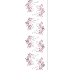 Kristallkunst, Lotus-Ornament, 10cm x 30cm, selbstklebend, rosa irisierend