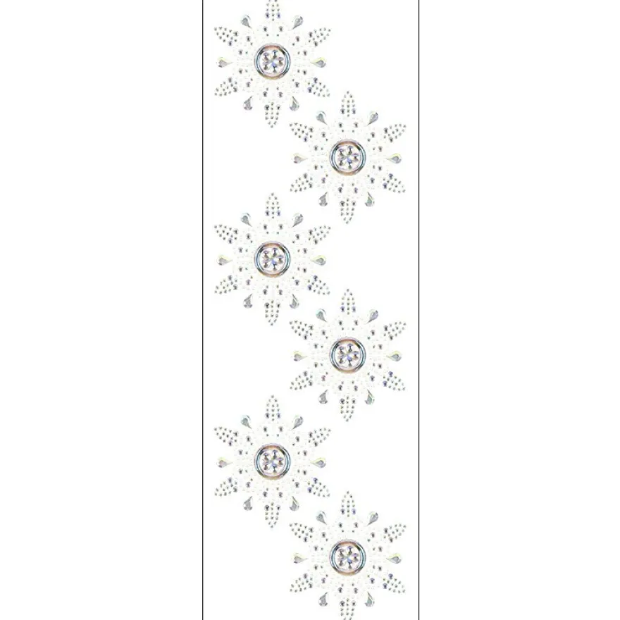Kristallkunst, Ornament 5, 10cm x 30cm, selbstklebend, klar irisierend, perlmutt