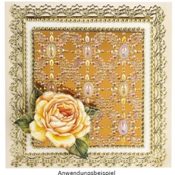 Kristallkunst, Ornament 10, 10cm x 30cm, selbstklebend, klar irisierend