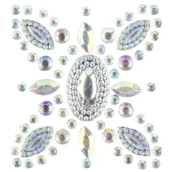 Kristallkunst, Ornament 10, 10cm x 30cm, selbstklebend, klar irisierend