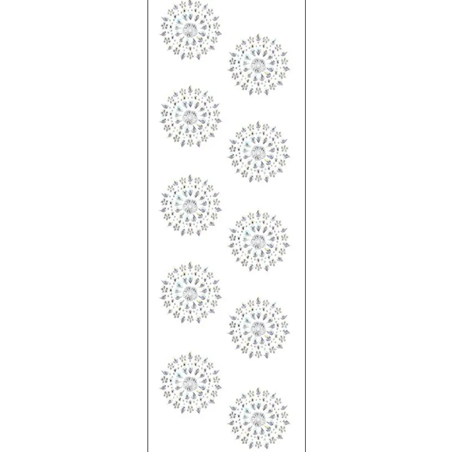 Kristallkunst, Ornament 11, 10cm x 30cm, selbstklebend, klar irisierend