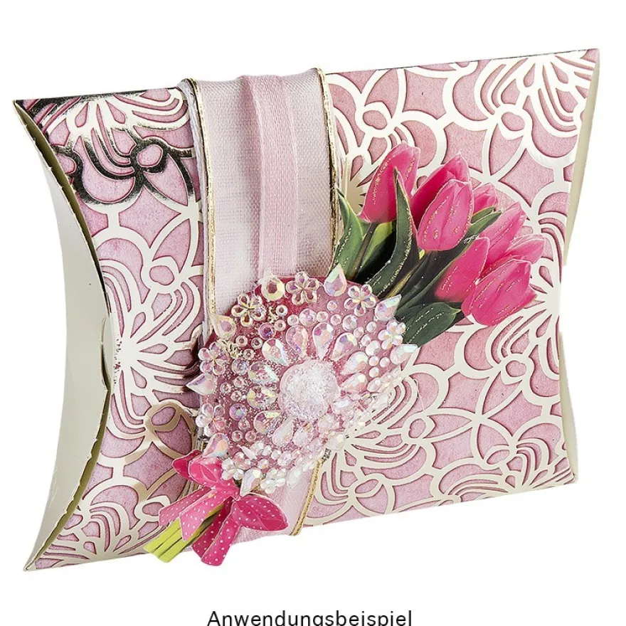 Kristallkunst, Ornament 11, 10cm x 30cm, selbstklebend, klar irisierend