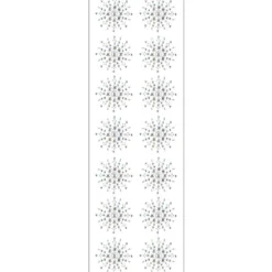 Kristallkunst, Ornament 9, 10cm x 30cm, selbstklebend, klar irisierend