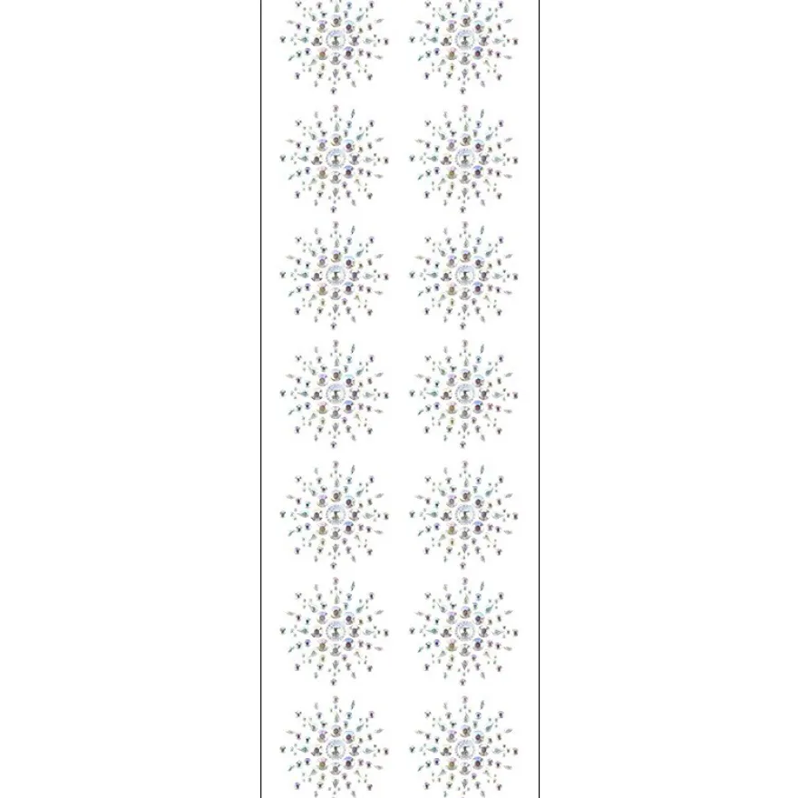 Kristallkunst, Ornament 9, 10cm x 30cm, selbstklebend, klar irisierend