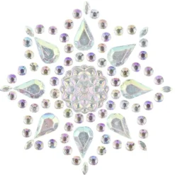 Kristallkunst, Ornament 6, 10cm x 30cm, selbstklebend, klar irisierend