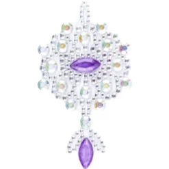 Kristallkunst, Ornament 2, selbstklebend, 10cm x 30cm, klar irisierend, flieder