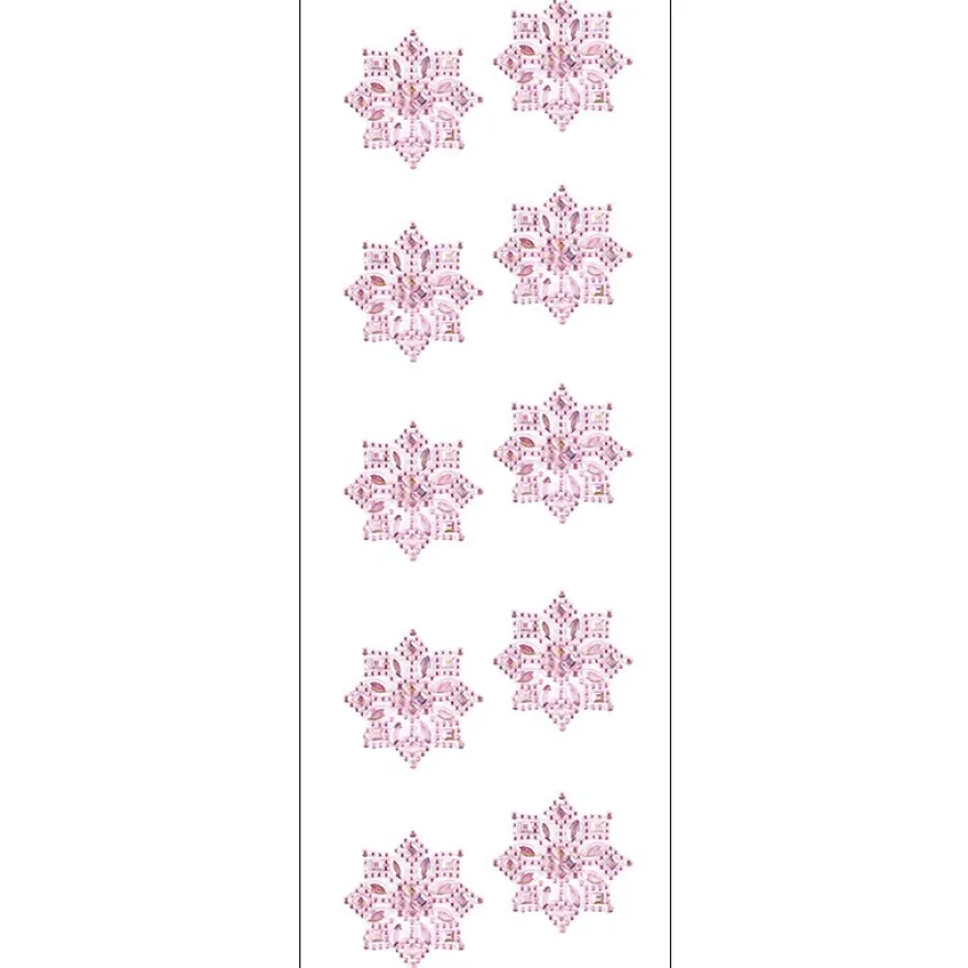 Kristallkunst, Ornament 1, selbstklebend, 10cm x 30cm, hellrosa irisierend