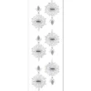 Kristallkunst, Ornament 2, selbstklebend, 10cm x 30cm, klar irisierend, anthrazit