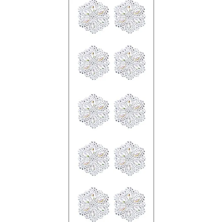 Kristallkunst, Ornament 3, selbstklebend, 10cm x 30cm, klar irisierend