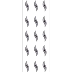 Kristallkunst, Schmuckstein 4, selbstklebend, 10cm x 30cm, anthrazit
