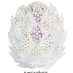 Kristallkunst-Schmucksteine, Tropfen, 3cm x 2cm, klar irisierend, 35 Stück