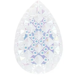 Kristallkunst-Schmucksteine, Tropfen 1, 10cm x 30cm, selbsklebend, klar irisierend