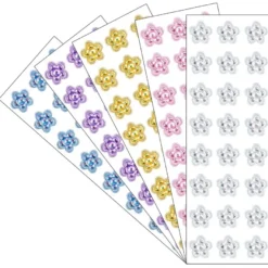 Kristallkunst, Schmuckstein Blüte 7, 10cm x 30cm, selbstklebend, verschiedene Farben, 5 Bogen