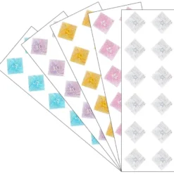 Kristallkunst, Schmuckstein Quadrat 1, 10cm x 30cm, selbstklebend, verschiedene Farben, 5 Bogen