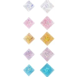 Kristallkunst, Schmuckstein Quadrat 2, 10cm x 30cm, selbstklebend, verschiedene Farben, 5 Bogen