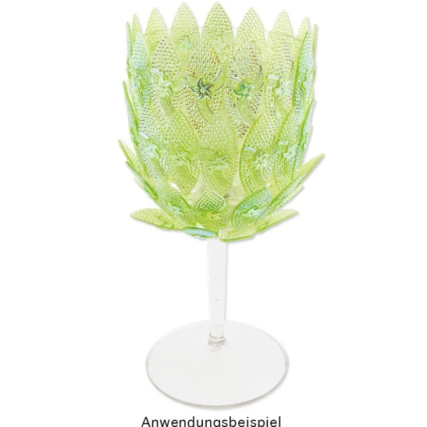 Kristallkunst, Schmuckstein Navette 1, 10cm x 30cm, selbstklebend, verschiedene Farben, 5 Bogen