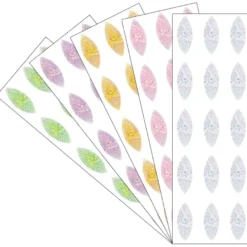 Kristallkunst, Schmuckstein Navette 1, 10cm x 30cm, selbstklebend, verschiedene Farben, 5 Bogen
