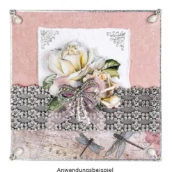 Kristallkunst-Schmucksteine, Schleife, 4,5cm x 4,5cm, transparent, irisierend, grüngold, 7 Stück