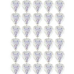 Kristallkunst-Schmucksteine, Erdbeere, 1,7cm x 2,1cm, transparent, klar, irisierend, 30 Stück