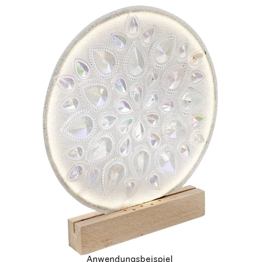 Kristallkunst-Schmucksteine, Tropfen 5, 1,7cm x 2,4cm, transparent, klar, irisierend, 28 Stück