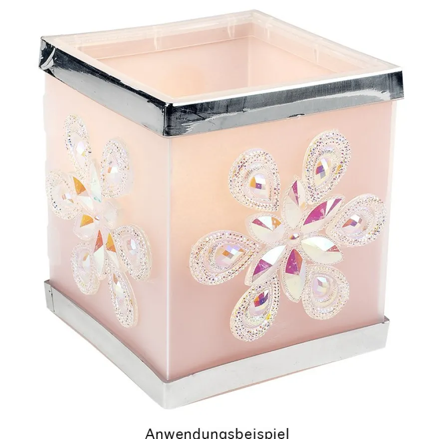 Kristallkunst-Schmucksteine, Tropfen 5, 1,7cm x 2,4cm, transparent, klar, irisierend, 28 Stück
