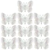 Kristallkunst-Schmucksteine, Schmetterling 1, 2,8cm x 3,7cm, transparent, klar, irisierend, 10 Stück