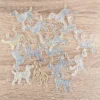 Kristallkunst-Schmucksteine, Hund, 3,7cm x 4,5cm, transparent, klar, irisierend, 15 Stück